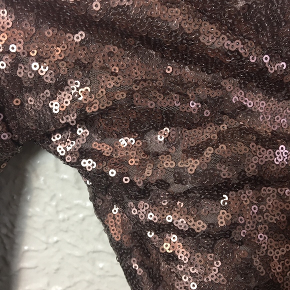 Rose Gold Metallic Sequins Copper Pants Large - Picture 4 of 6